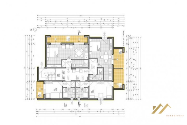 Luxus-Penthouse mit Wohnungen, Split, 600m2. 500m zum meer!